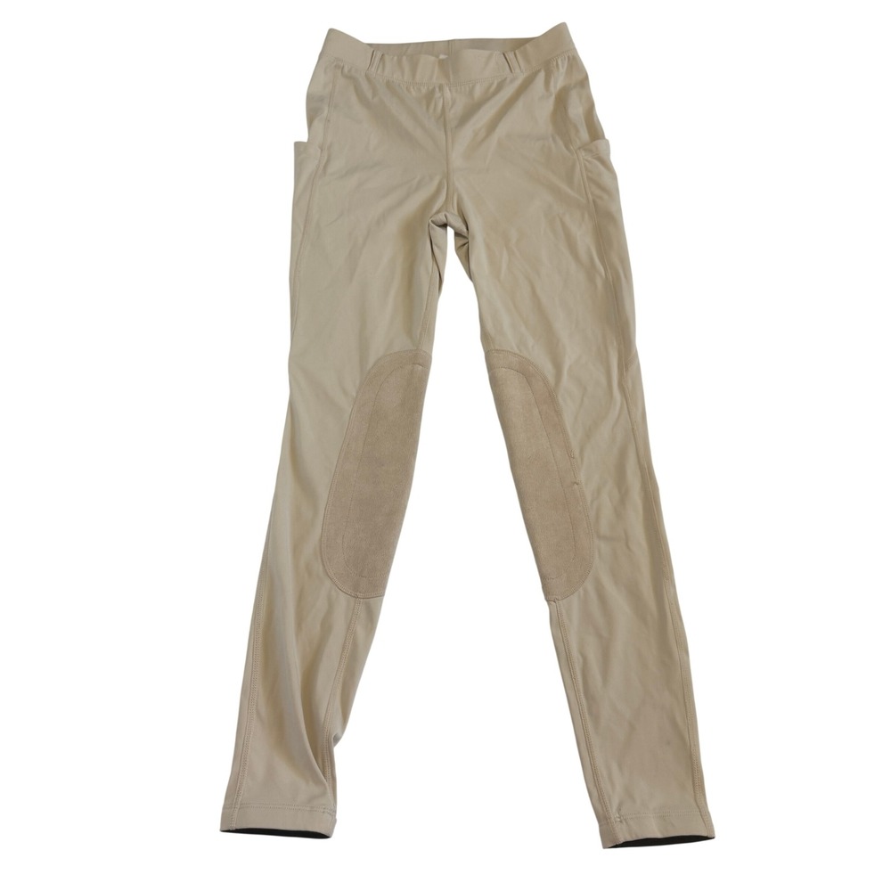 Baleaf Womens Equestrian Riding Tights Beige Tan Knee Patch Breeches Size XS